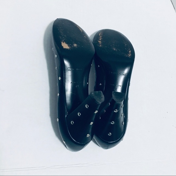Marc Jacobs Italian Leather Black Pump Toes Shoes Size 40 - Picture 7 of 13